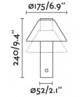 Lámpara portátil FUJI de Faro Barcelona