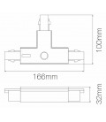 Unión T para carril trifásico de Beneito Faure