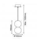 Lámpara de techo de dos bolas CRETA de Sulion
