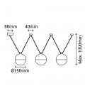 Lámpara colgante 3 bolas ECLIPSE de Sulion