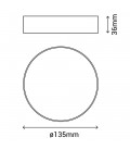 Plafón CCT regulable LINHA 12W de Sulion