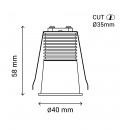 Empotrable mini DOTFIX 5W de Sulion