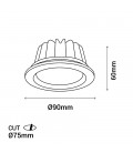 Downlight LED DOUCHE 7W cuadrado de Sulion