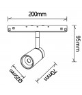 Foco de carril magnético MAGNETO 5W de Mantra