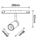 Foco de carril magnético MAGNETO 7W de Mantra