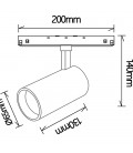 Foco de carril magnético MAGNETO 20W de Mantra