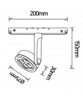 Foco de carril magnético MAGNETO 10W de Mantra