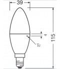 023026 LAMPARA VELA LED E14 7W 6500K STAR OSRAM