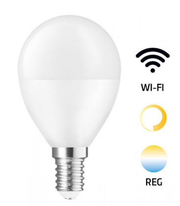 WOJ14414 LAMPARA ESFERICA LED 5W E14 SMART REG SPECTRUM