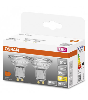 260252 2u LAMPARA PAR16 LED GU10 4,3W 2700K 36° STAR OSRAM