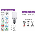 120698 BOMBILLA PEBETERA LED T22 E14 2W 6000K 270LM B&B