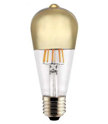 364-06-004 LAMPARA PERA FIL LED REFL ORO 8W E27