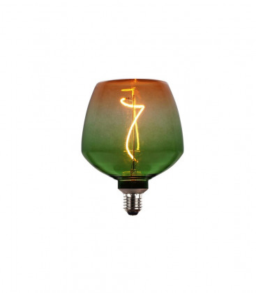 2601270-V LAMPARA S123 FILAMENTO LED DECORATIVO E27 4W 1800K 208Lm VERDE NARANJA EB