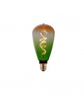 2601272-V LAMPARA EDISON FILAMENTO LED DECORATIVO E27 4W 1800K 216Lm VERDE NARANJA EB