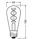 092112 LAMPARA PERA FIL ESPIRAL LED E27 5W 2000K O