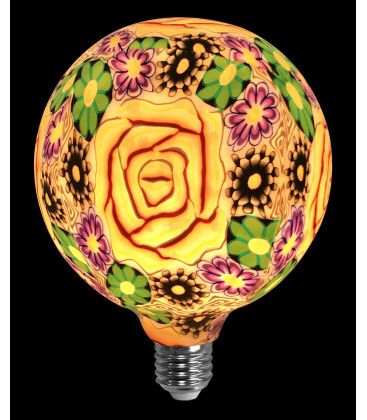 2601292 LAMPARA LED GLOBO FLOR NARANJA E27 4W 3000