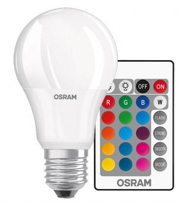 430754 LAMPARA STANDARD FIL LED MATE E27 9W 2700K+RGB C/MANDO RETROFIT OSRAM