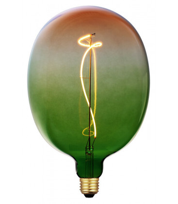 2601271-V LAMPARA G175 FILAMENTO LED DECORATIVO E27 4W 1800K 150Lm VERDE NARANJA EB