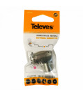 437501 BL CONECTOR ACODADO TV BLINDADO EASYF HEMBR