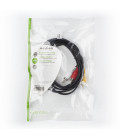 CVGP24300BK20 2m CABLE VIDEO 3 RCA Macho a 3 RCA macho NEDIS