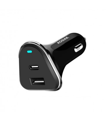 30427570 CARGADOR DE COCHE 2 PUERTOS USB + USB-C KODAK