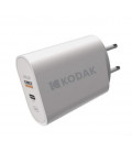 30427358 CARGADOR 2 PUERTOS USB + USB-C 5V 2,4A KODAK