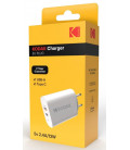 30427358 CARGADOR 2 PUERTOS USB + USB-C 5V 2,4A KODAK