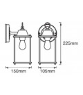 206625 APLIQUE LATERN ALU E27 IP44 225mm LEDVANCE