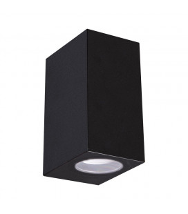 04019 APLIQUE EXTERIOR CUADRADO 2xGU10 2x12W IP54 Ø68 NEGRO GAMP STRÜHM