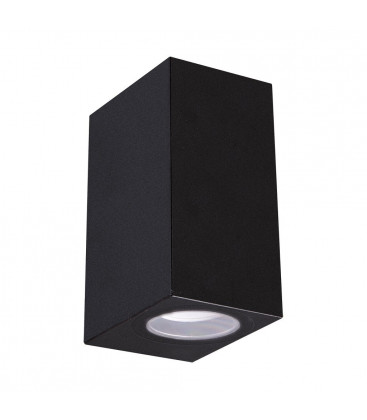 04019 APLIQUE EXTERIOR CUADRADO 2xGU10 2x12W IP54 Ø68 NEGRO GAMP STRÜHM