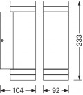 554559 APLIQUE EXTERIOR NEGRO GU10 IP44 ENDURA BEAM GAP UPDOWN LEDVANCE