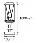 141391 BALIZA LED CAGE EXTERIOR 100cm E27 IP44