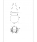 G2312 BOTE VIDRIO SOLAR DECORATIVO CALIDO C/ASA GALIX