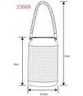 33668 LAMPARA SOLAR TARRO METALICO C/ASA CUERDA 3000K IP44 GLOBO