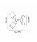 43-431-01-006 APLIQUE METAL ORIENTABLE CUERO CALABRI E27