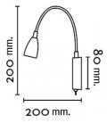 40994 APLIQUE LED LECTOR ARTICULADO CROMO 3W 3000K