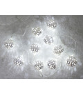 5204457 1m GUIRNALDA 10 BOLAS LED PLATEADAS 6000K