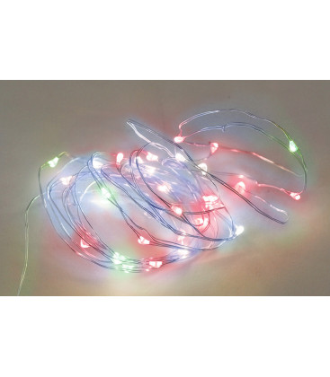 204805009 GUIRNALDA ALAMBRE LED RGB 5 MT. A PILAS