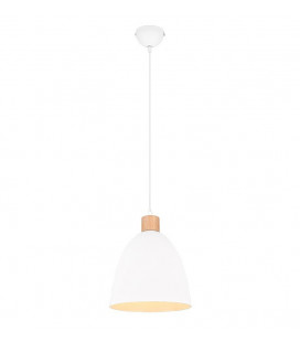 R30681031 LAMPARA COLGANTE 1xE27 IP20 150cm BLANCO JAGGER TRIO