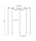 310100562 LAMPARA COLGANTE CORD COBRE 5xE27 TRIO