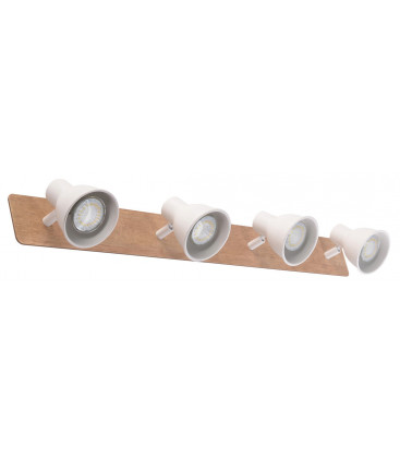 10309 REGLETA MADERA MIKO 4xGU10 BLANCA JUERIC