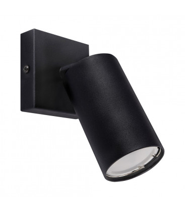 03763 APLIQUE PARED GU10 35W IP20 Ø75 NEGRO MANAM STRÜHM