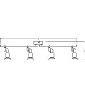 540583 REGLETA LED 4 FOCOS 2,6W NIQUEL 2700K OSRAM