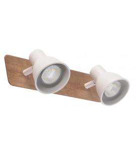 10306 REGLETA MADERA MIKO 2xGU10 BLANCA