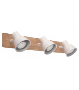 10307 REGLETA MADERA MIKO 3xGU10 BLANCA