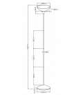 R4302-87 LAMPARA DE PIE DEZWO METALICO E27 180cm