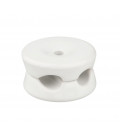 1400431 5UD SUJETACABLES DOBLE DE PORCELANA BLANCO 31x18mm ELECTROBILSA