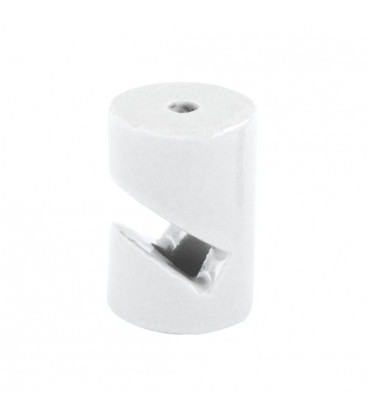 1400429 5UD SUJETACABLES EN V DE PORCELANA BLANCO 30x20mm ELECTROBILSA