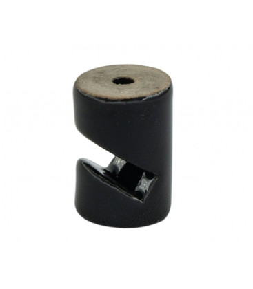 1400429-N 5UD SUJETACABLES EN V DE PORCELANA NEGRO 30x20mm ELECTROBILSA