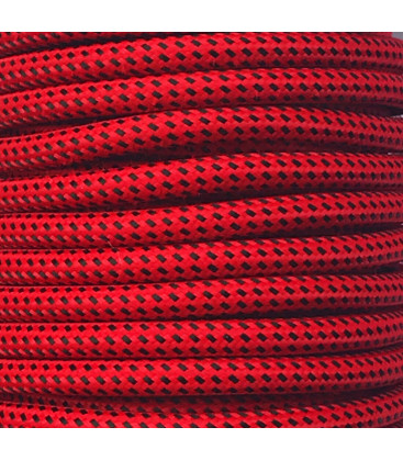 CIR62CTS25/56 5 MTS CABLE TEXTIL DUERO ROJO/NEGRO